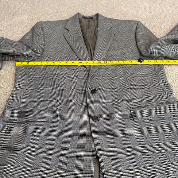 Lauren Ralph Lauren Blazer Sports Coat Wool Gray Glen Plaid 2 Button Preppy 44R - Picture 11 of 16